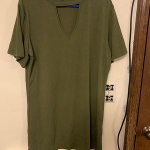 front cut out T-shirt dress